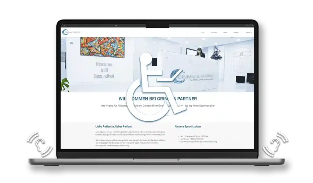 Barrierefreies Praxiswebsite für Ärzte und Physiotherapeuten - Responsives Webdesign